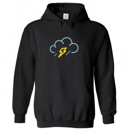 Thunder Weather Icon Unisex Classic Kids and Adults Pullover Hoodie